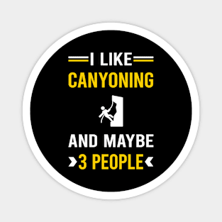 3 People Canyoning Canyon Canyoneering Magnet